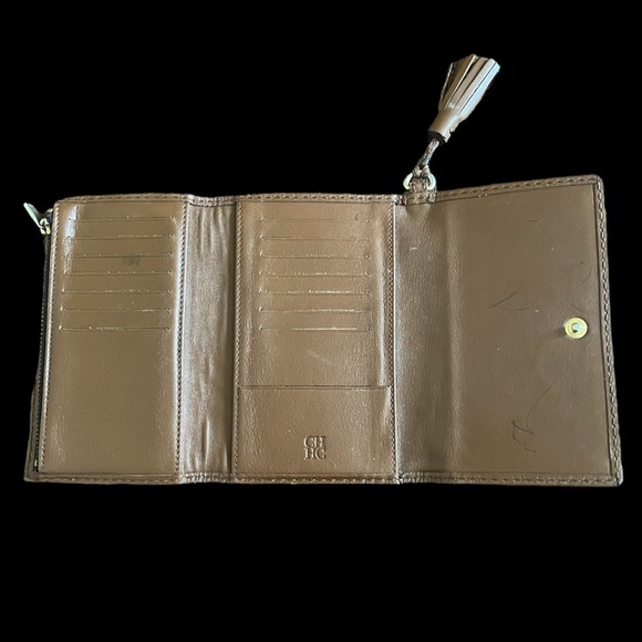 CAROLINA HERRERA CHCH brown leather fold wallet - Picture 3 of 8